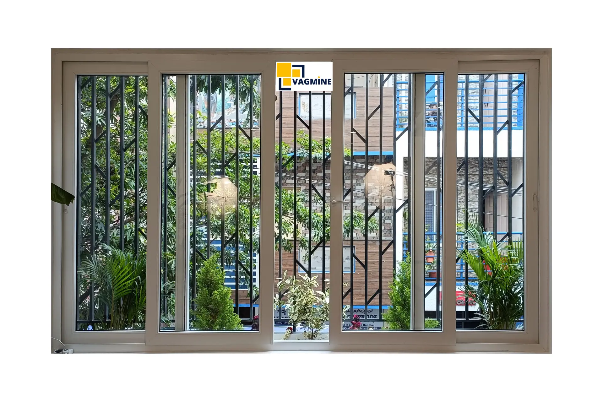 White uPVC sliding balcony door installed by Vagmine